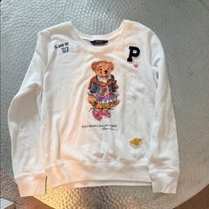 Polo by Ralph Lauren Kids White Sweatshirt with Bear Design